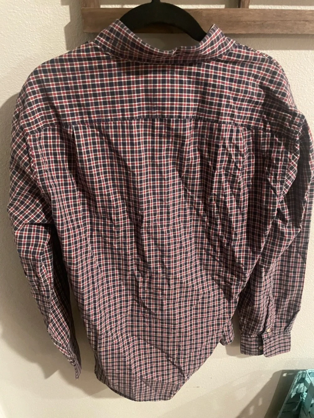 J. Crew Men’s Red & Blue Plaid Button-Down Shirt Size Small‎